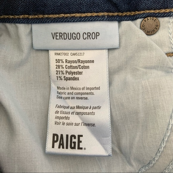 Paige Verdugo Cartman Blue Denim Crop 